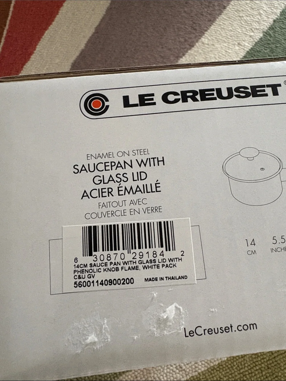 Le Creuset Flame Saucepan with Glass Lid - New in Box